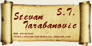 Stevan Tarabanović vizit kartica